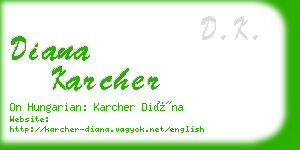 diana karcher business card